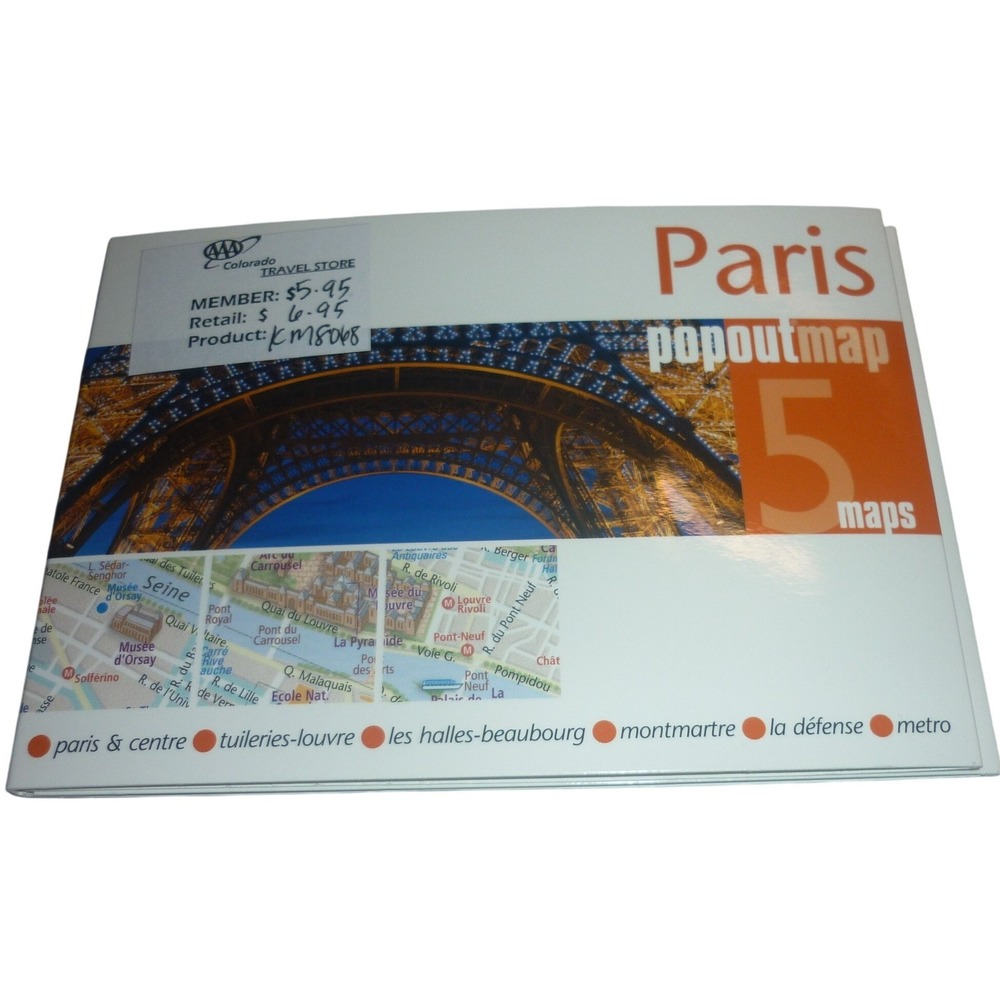 Popout‎ Maps Paris Travel Map Unisex OS Multicolor Excellent 5-Map Pocket Guide